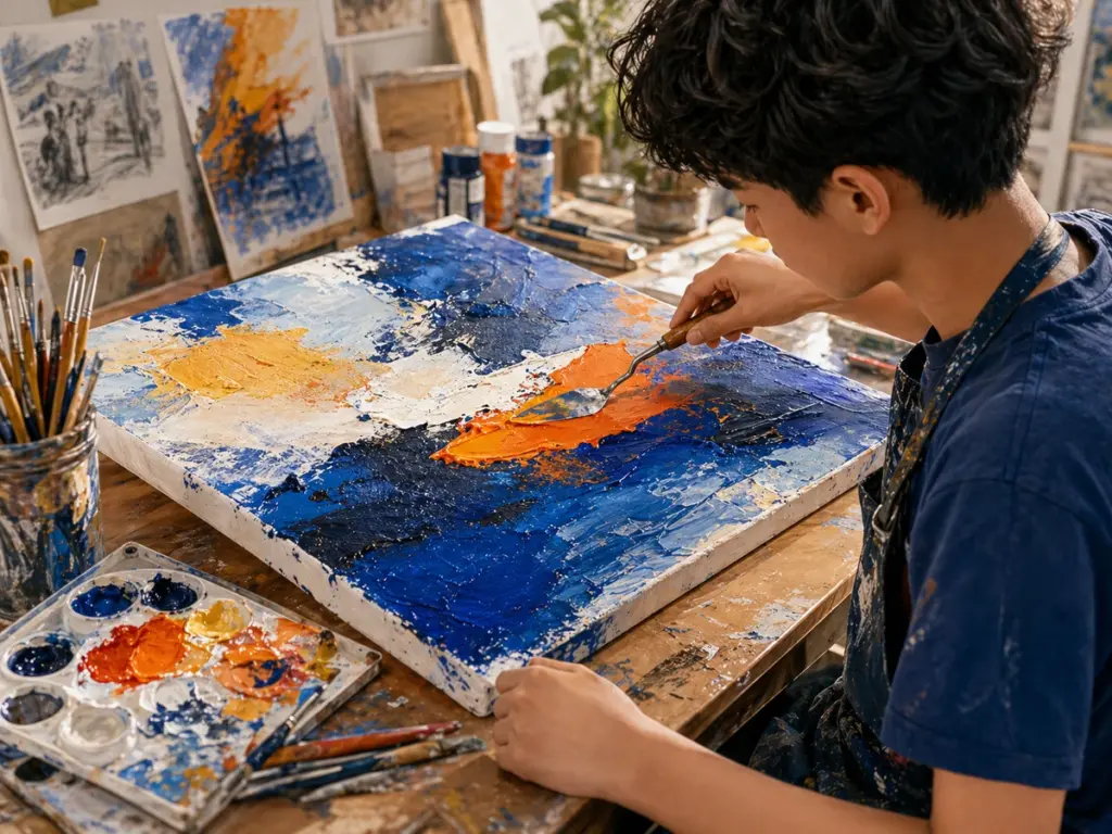 Acrylic Painting: Belajar Tekstur dan Layer